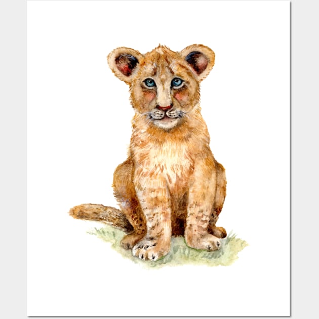 Baby lion Wall Art by Goosi